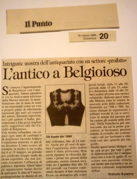 Castello di Belgioioso - 10 marzo 1996- La malizia sotto la veletta
