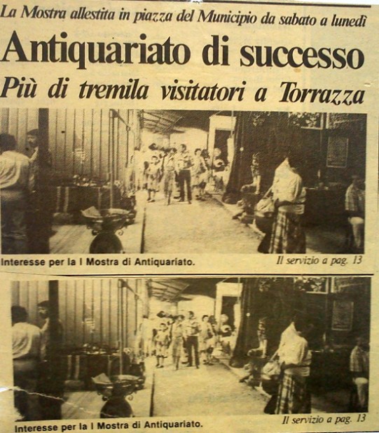 Chivasso 1989 - articolo mostra antiquariato