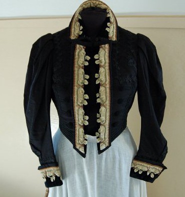 giacca domenicale da rappresentanza in panno ricamato fine 1800
