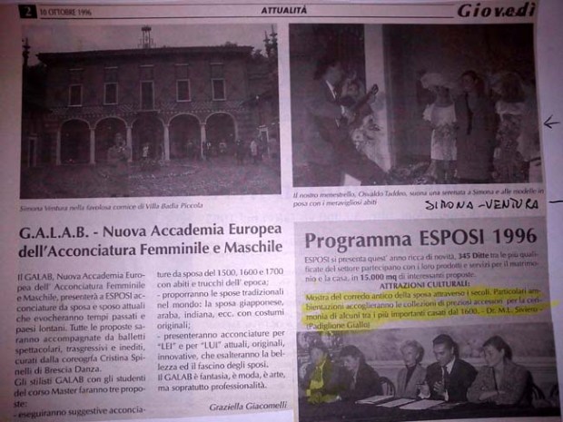 Fiera Esposi 1996 con Simona Ventura