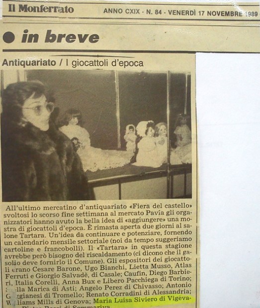 il Monferrato 1989 - articolo mostra giocattolo