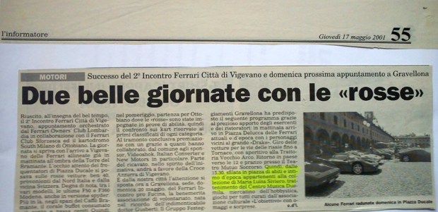 Informatore anno 2001 - sfilata Ferrari