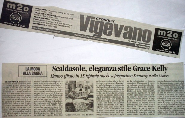 Informatore anno 2008 - articolo sfilata Grace Kelly