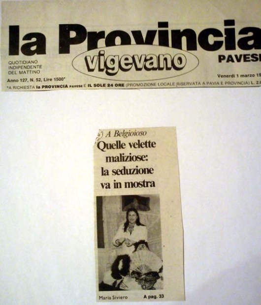 Articolo su"la provincia pavese" anno 1996-la malizia sotto la veletta