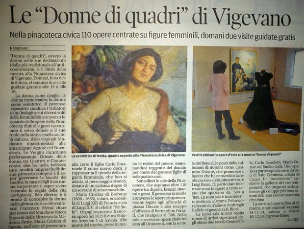 La Provincia Pavese 7 marzo 2012-donne di quadri