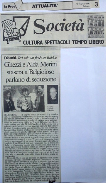 La Provincia Pavese anno 1996 - diretta tv castello Belgioioso