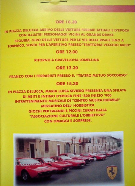 Locandina Incontro Ferrari 2001