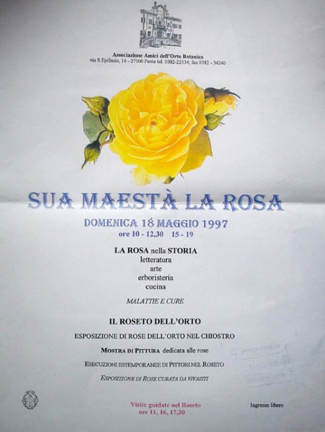 Orto Botanico di Pavia anno 1997 - mostra