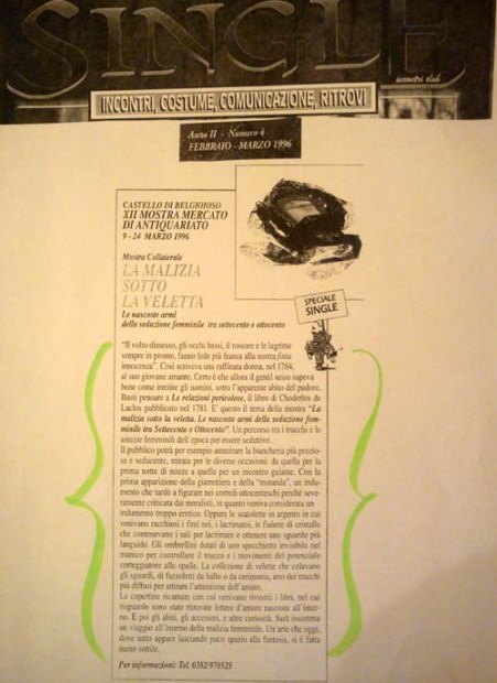 Articolo su "single", anno 1996-la malizia sotto la veletta