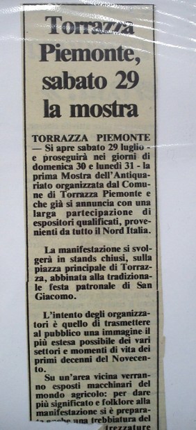 Torrazza Piemonte 1989 - mostra antiquariato 1