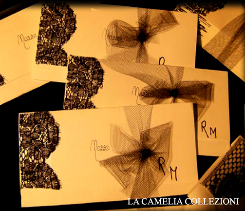 partecipazioni nozze con pizzo nero 01 - la camelia collezioni