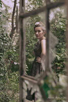 abito anni 50 bordeaux - la camelia collezioni