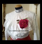 camicia femminile con collo lavorato e polso vivace fine 1800 – moda femminile 1800 – la camelia&nbsp;collezioni