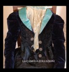 giacchino in velluto con jabot e bottoni gioiello fine 1800 – moda femminile 1800 – la camelia&nbsp;collezioni
