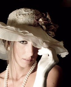 cappello-in-chiffon-bianco-macramè - la-camelia-collezioni