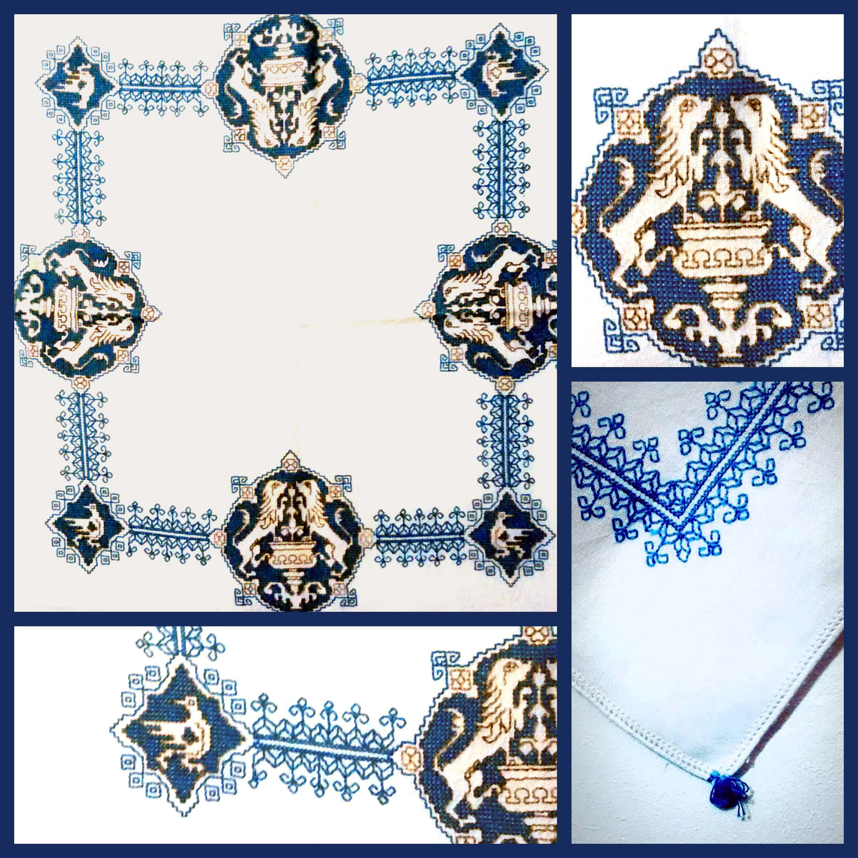 tovaglia-punto-assisi-blu- la camelia 