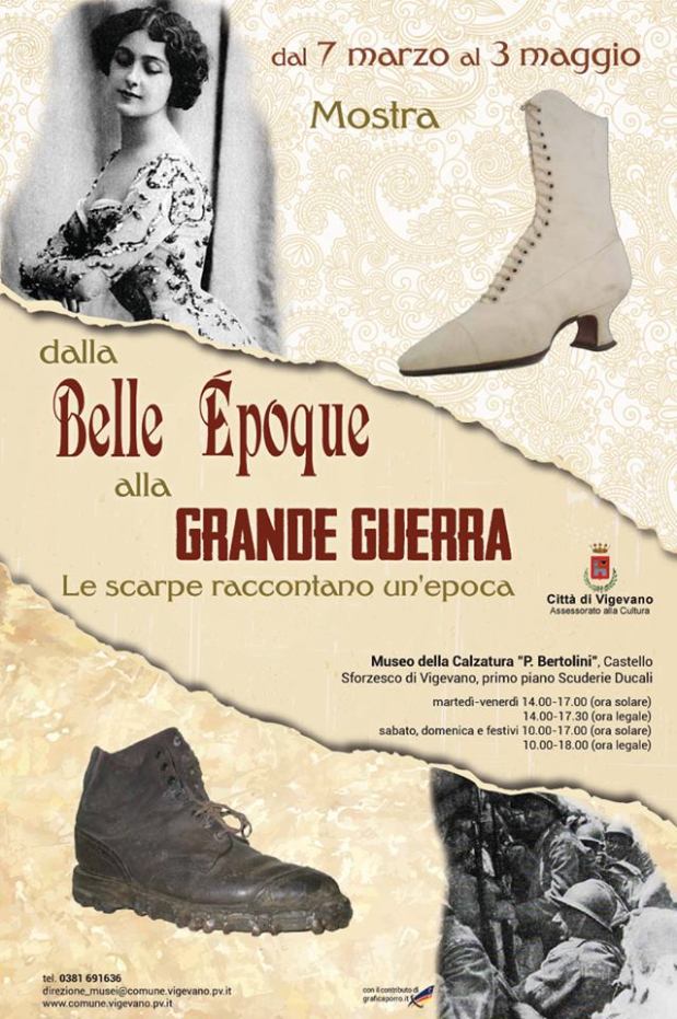 DALLA BELLE EPOQUE ALLA GRANDE GUERRA  - MOSTRA A TEMA CALZATURE DEL PASSATO - LA CAMELIA COLLEZIONI