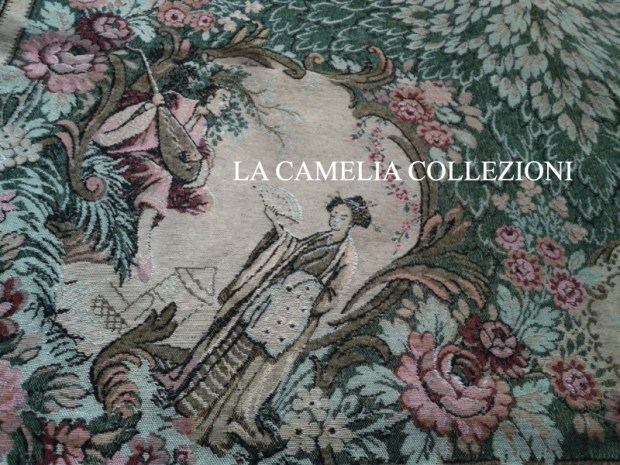 Gobelin anno 1920 con scene giapponesi - particolare 1- la camelia collezioni