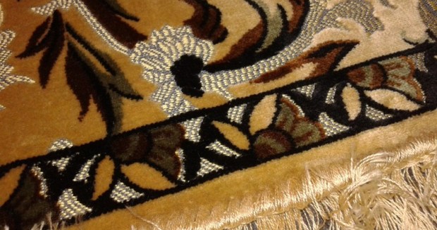 velluto soprarizzo autentico d'epoca con bordura frangia - la camelia collezioni