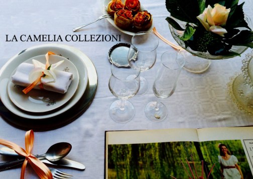 allestimento tavole - tavole vintage - tavole anni 70 - la camelia collezioni