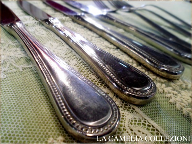 argenteria - servizio posate argento mod. 01 - noleggio argenteria e posateria - la camelia collezioni