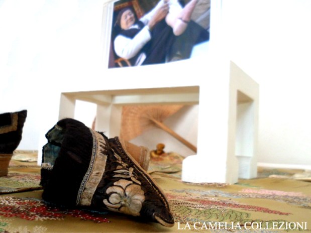 calzature e scarpe d'epoca - tacchi proibiti - scarpina cinese - la camelia collezioni