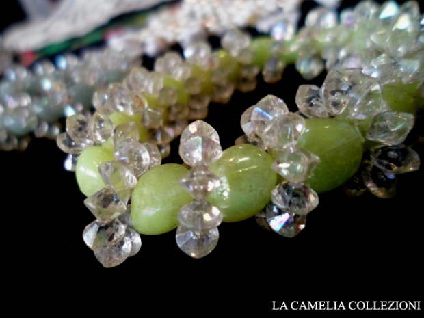 applicazioni per borse scarpe - verdino e trasparente - la camelia collezioni