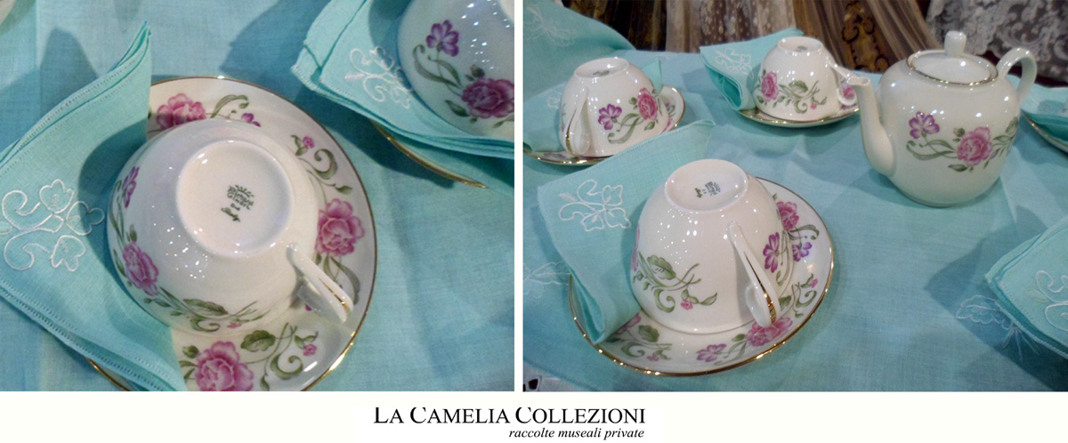 servizio da the in porcellana ginori da 12 - la camelia collezioni