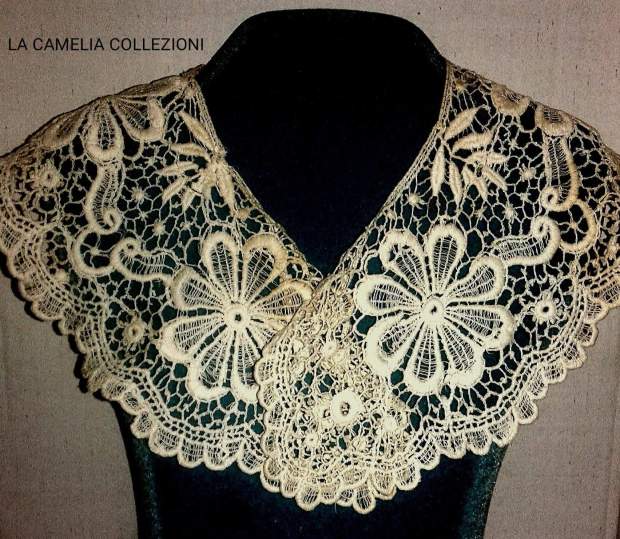 Colletto macramè epoca 1850 - la camelia collezioni