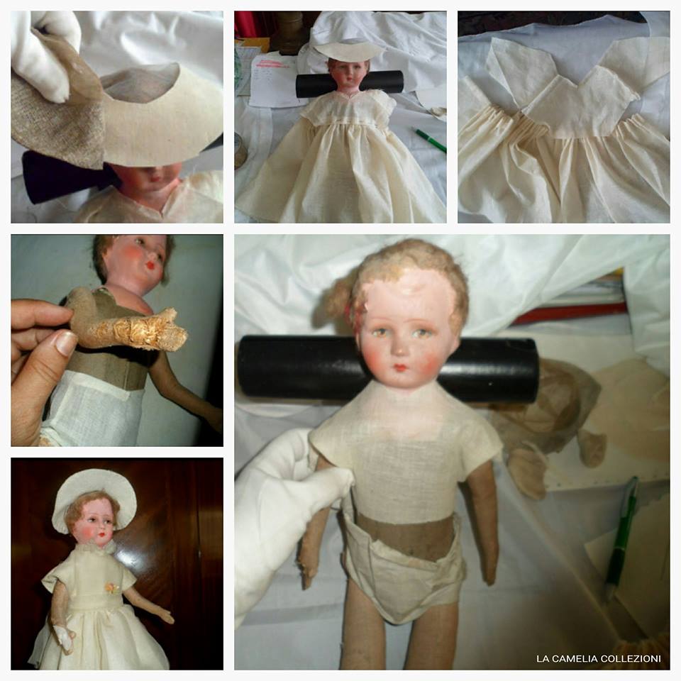 restauro bambole - restauro abitini bambole - la camelia collezioni