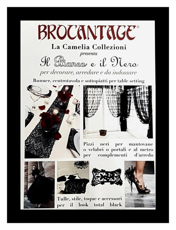 allestimenti a tema bianco e nero - locandina - la camelia collezioni - fiero brocantage - edizione ottobre 2017