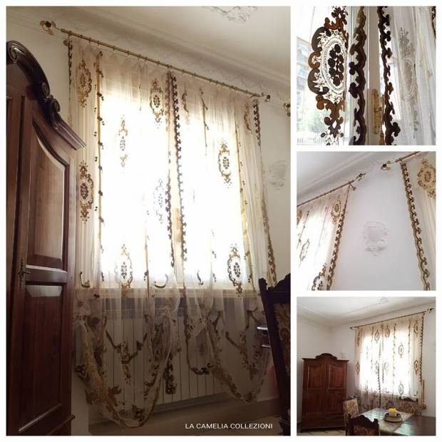 tende in tulle ricamo velluto - la camelia collezioni