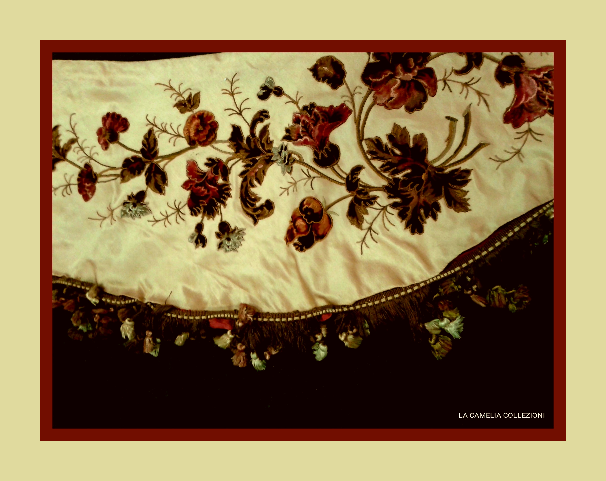 Mantovana raso di seta e ramages-la camelia collezioni