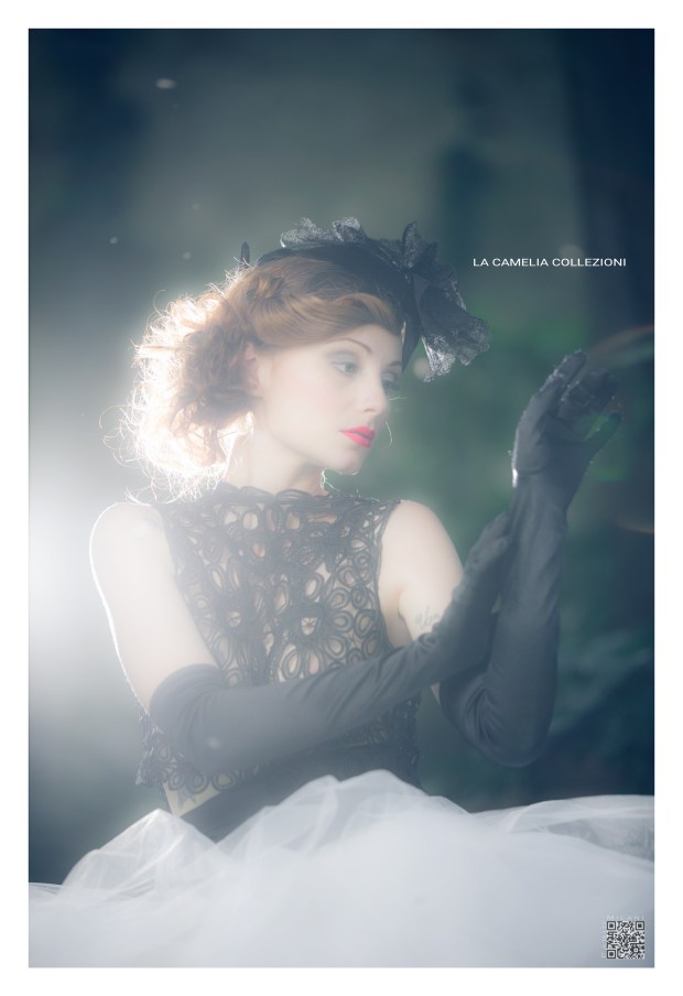 tulle e pizzo con acconciatura - la camelia collezioni