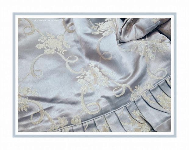 copriletto secolo 900 color carta da zucchero - la camelia collezioni