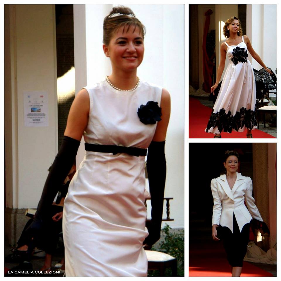 vestiti sartoriali d'epoca per sfilate - la camelia collezioni
