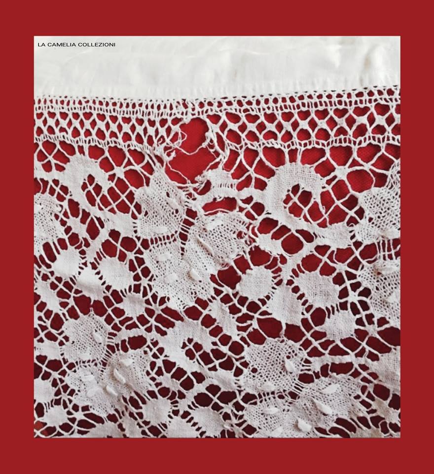 restauro camice liturgico - tombolo fusello secolo 800 - la camelia collezioni