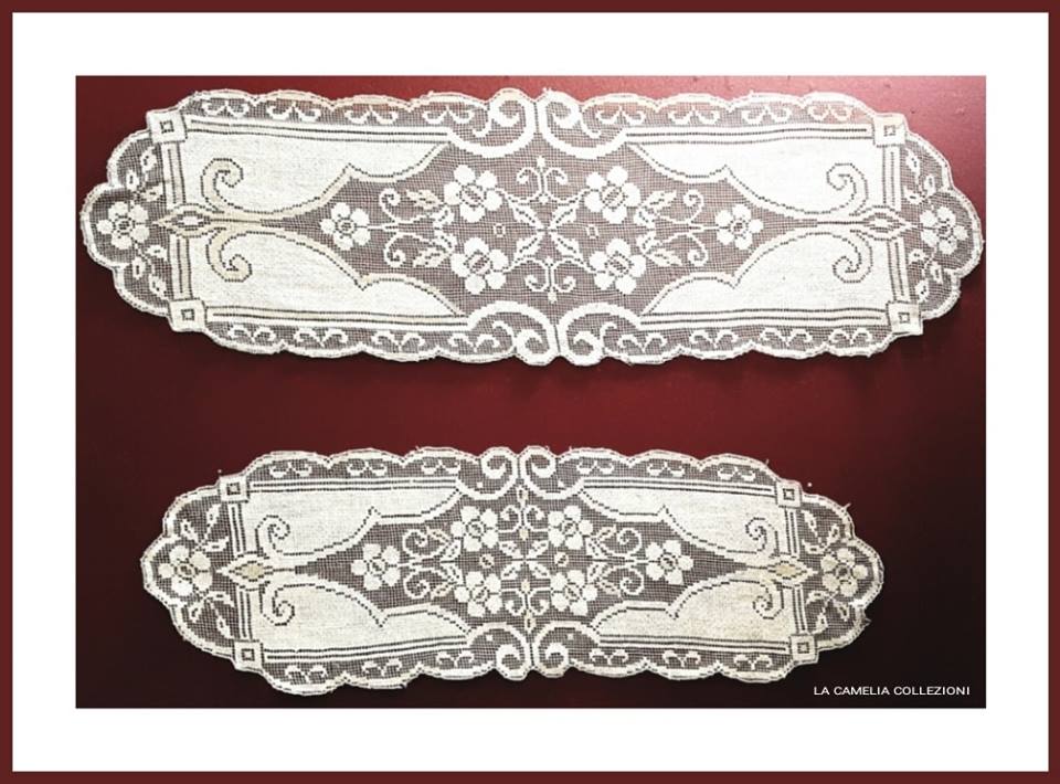 strisce da tavolo in microfilet genovese - coppia - la camelia collezioni