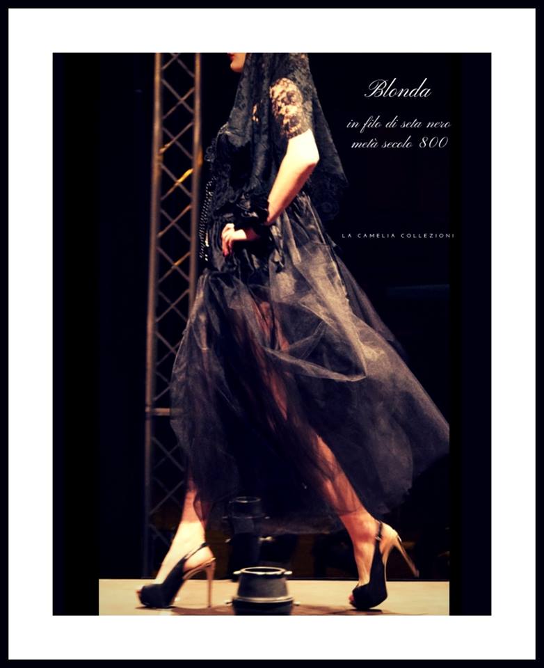 veli neri in pizzo - veli copricapo - blonda secolo 800 - la camelia collezioni