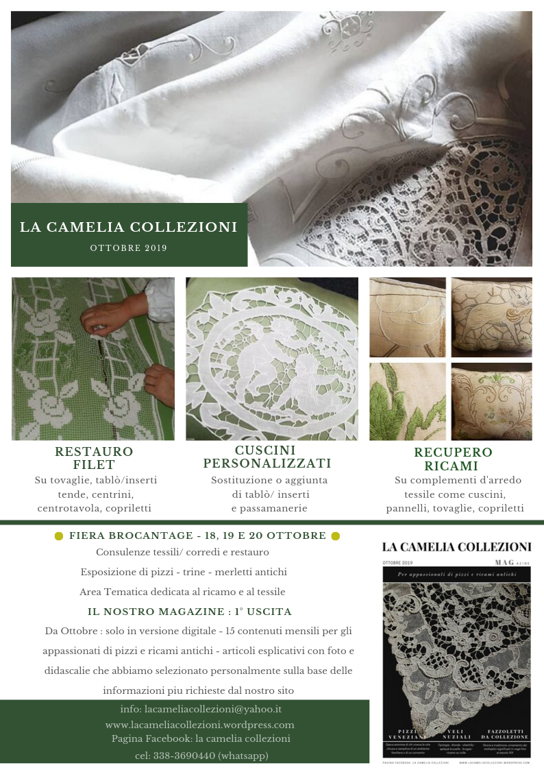 Newsletter ottobre 2019 - la camelia collezioni