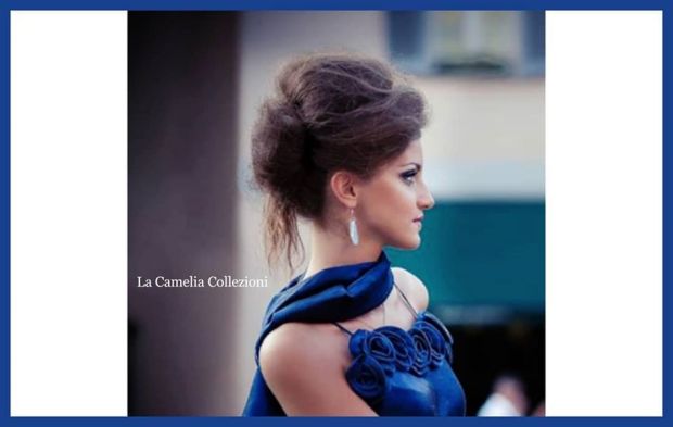 vestiti party cerimonia - Abito lungo blu effe