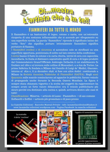 fiammiferi da tutto il mondo - biblioteca mastronardi - la camelia collezioni