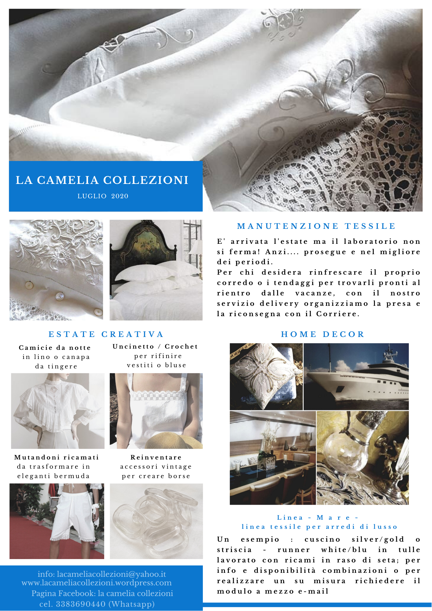 Newsletter - Luglio 2020 - la camelia collezioni