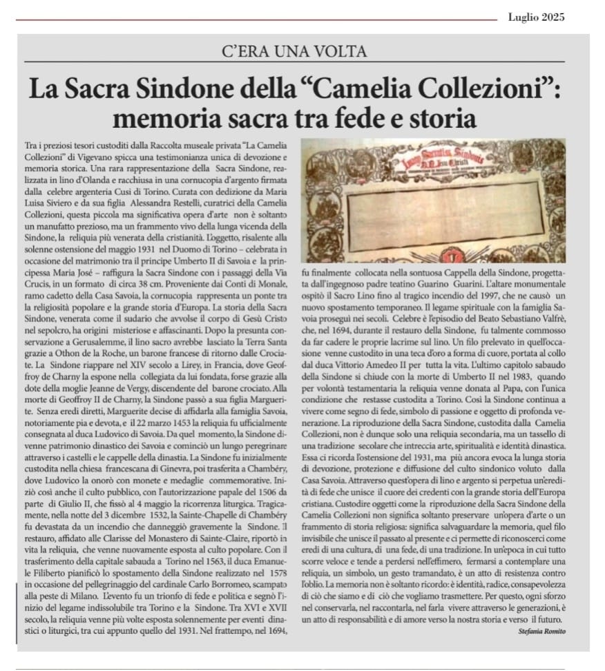 Sul giornale " 𝙻𝚊 𝚅𝚘𝚌𝚎 𝚍𝚎𝚕𝚕'𝙰𝚕𝚝𝚘 𝚅𝚎𝚛𝚋𝚊𝚗𝚘" la nostra rubrica mensile
" C'erɑ unɑ voltɑ " n. 2 / 2025 che parla di una rarità conservata nelle nostre Raccolte Museali e pervenuta, assieme ad altri cimeli, come riconoscimento di un inventario notarile nella Casa dei Conti di Monale nei primi anni 90.
A cura della giornalista Stefania Romito.
